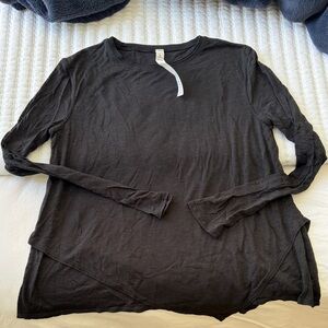 lululemon athletica black long sleeve top